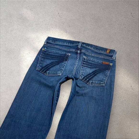 7 For All Mankind "Dojo" Low Rise Flare Jeans - Picture 3 of 6